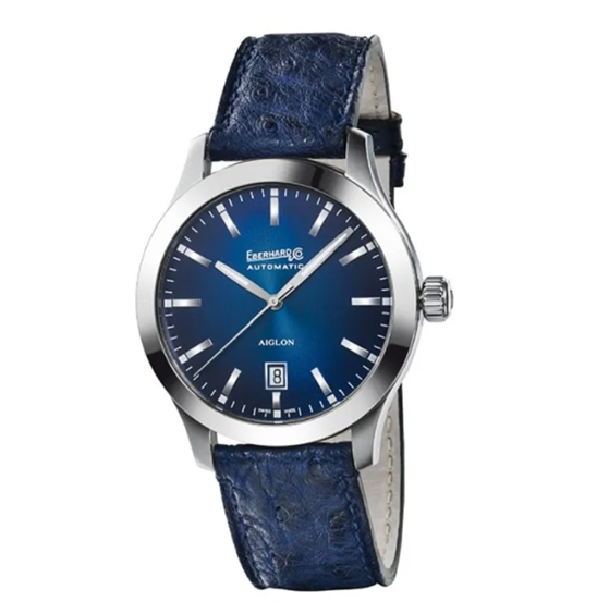 Armbanduhr Eberhard Herr Aiglon Grande Taille in Stahl 41030.SE CP BLUE - 41030.SE CP BLUE